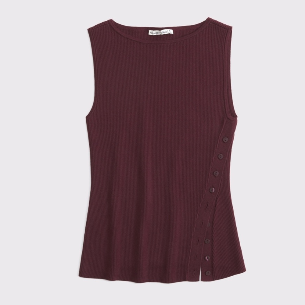 NWT A&F Asymmetrical Button Sweater Tank